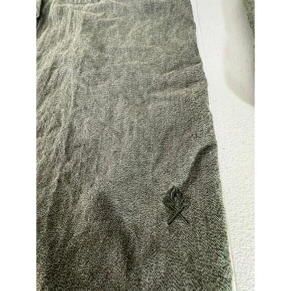 "Flyshacker" 100% Cotton Long Sleeve Button Up Shirt SZ L BROKEN SNAP - Picture 3 of 9